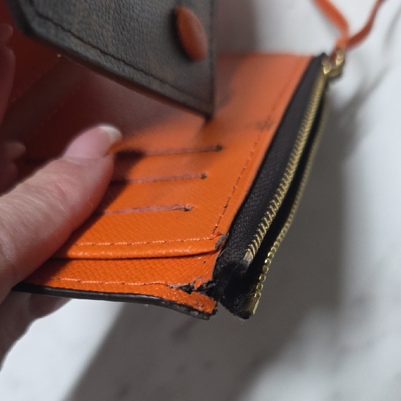 LV Brown and Orange Monogram Wallet - Picture 8 of 16